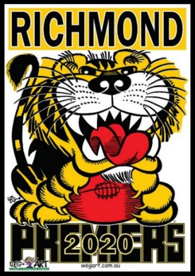 2020 Richmond Tigers WEG Prem Poster